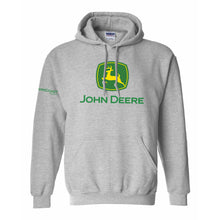 Load image into Gallery viewer, John Deere Heavy Hoodie Sweatshirt, Light Grey - Size 2XL