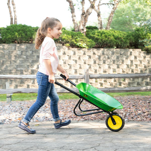 Kids John Deere Steel Wheel Barrow