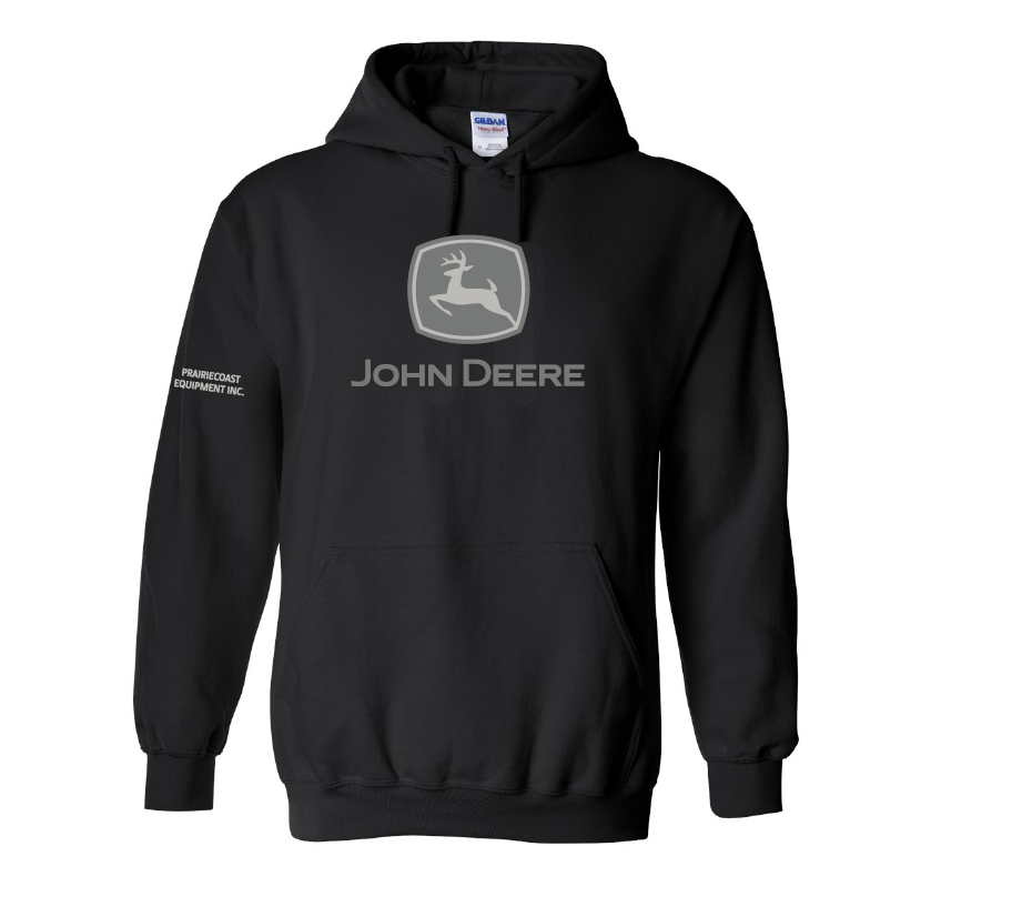 John Deere Heavy Hoodie Sweatshirt, Black - Size XL
