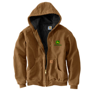 Carhartt Brown Hooded Jacket AG logo - Large Tall