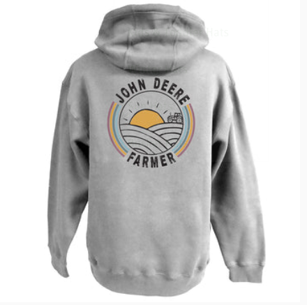 John deere top hoodie womens