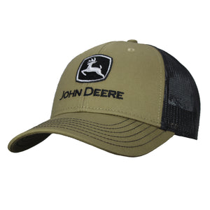 John Deere Olive & Black Logo Cap