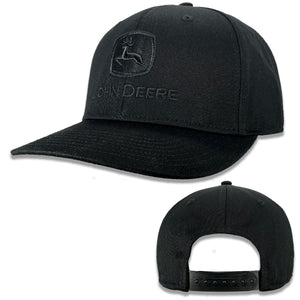 John Deere Blackout Logo All Twill All Black Cap