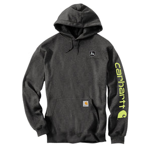 Carhartt Charcoal Hoodie with John Deere logo - Large