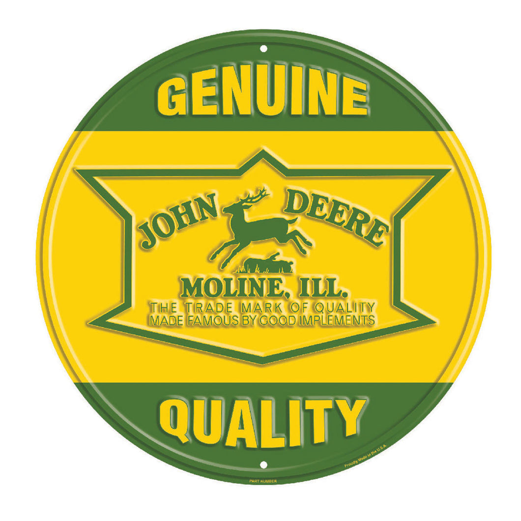 John Deere Genuine Quality Sign