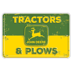 John Deere Tractors and Plows Sign