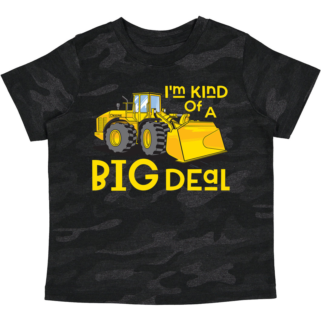 John Deere Toddler Black Camo Construction Big Deal Short Sleeve T-Shirt - Multiple Sizes