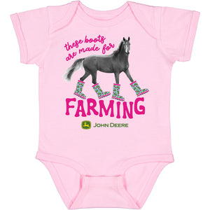 Inf PK Horse in Boots SS Bodysuit - 6 MO.