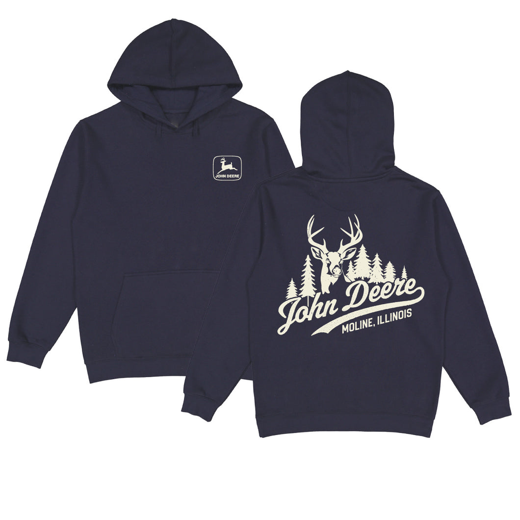 John Deere Deer Print Fleece Hoodie, XL