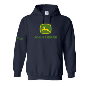 John Deere Heavy Hoodie Sweatshirt, Navy - Size XL