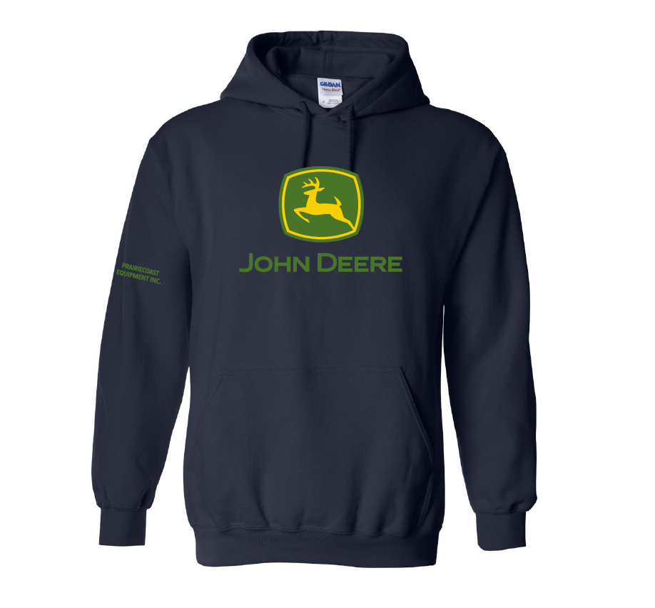 John Deere Heavy Hoodie Sweatshirt, Navy - Size Medium