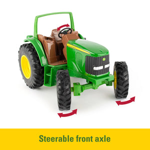 Steerable front axle using steering wheel