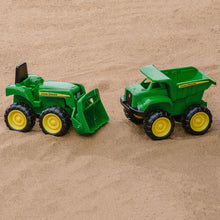 Load image into Gallery viewer, Truck and tractor in sandbox

