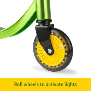 Rolling wheels activates light up tires
