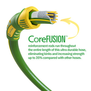 Core fusion strengthen hose and eliminates kinks