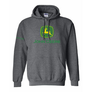 John Deere Heavy Hoodie Sweatshirt, Dark Heather - Size 2XL