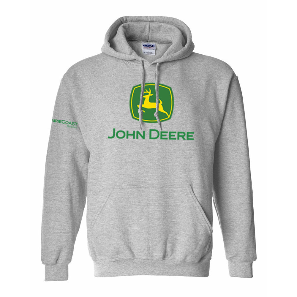 John Deere Heavy Hoodie Sweatshirt, Light Grey - Size 2XL