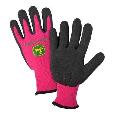 Pink knit shell and nitrile palm