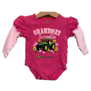 Bodysuit with Tractor graphic and flowers