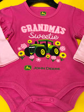 Load image into Gallery viewer, Bodysuit with Tractor graphic and flowers
