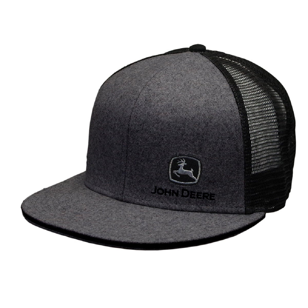 John Deere Charcoal Flat Bill Hat