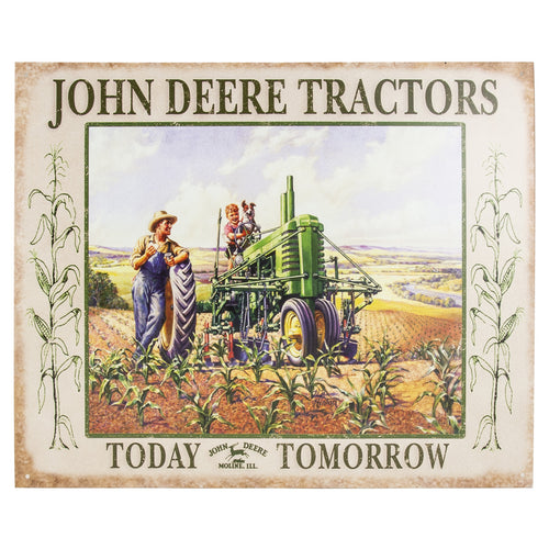 Vintage Tin Sign with Tractor