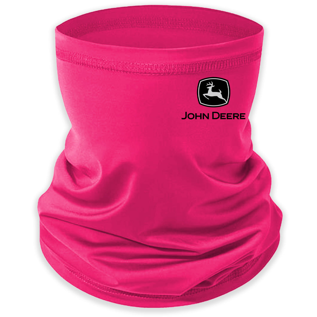 62% polyester pink with black logo