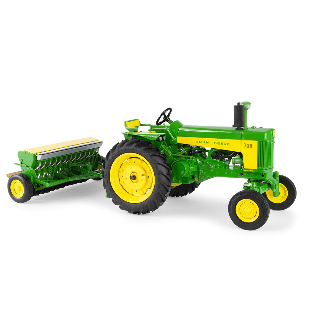 Detailed die-cast 730 with grain drill