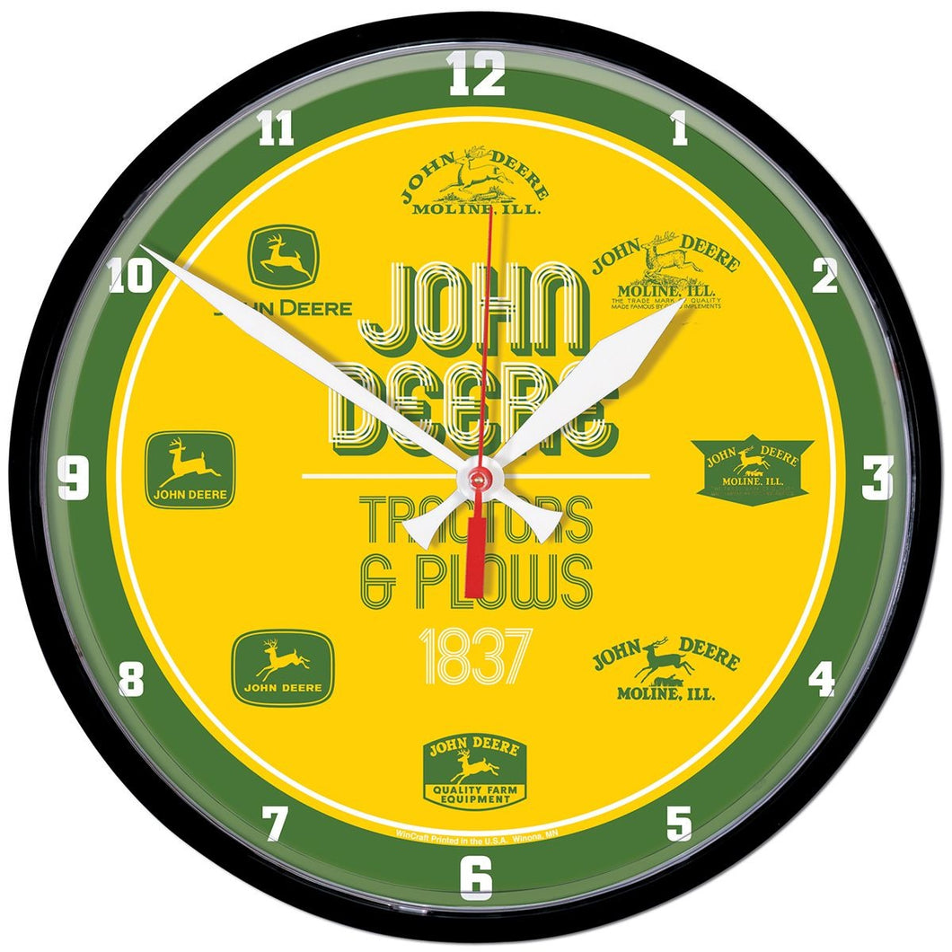 Logo progression tractors and plows clock