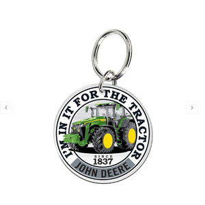 Keychain with Tractor and saying