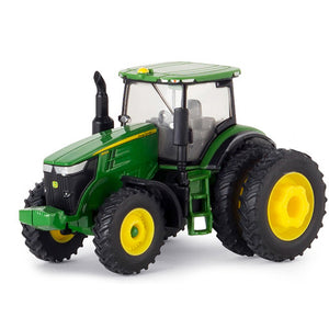 Tractor with dual back tires and stack