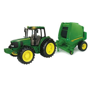 1/16 Big Farm John Deere 7330 Tractor & 854 Round Baler Set