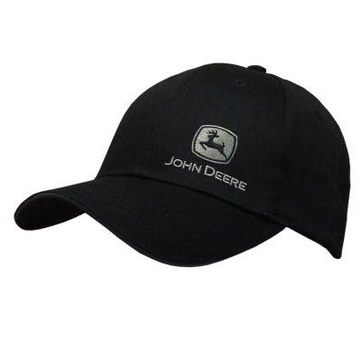 John Deere Mens Black and Silver Cap